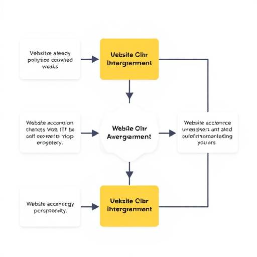 Un diagramma di flusso che mostra il processo di valutazione e miglioramento continuo dell'accessibilit&radic;&dagger; del sito web